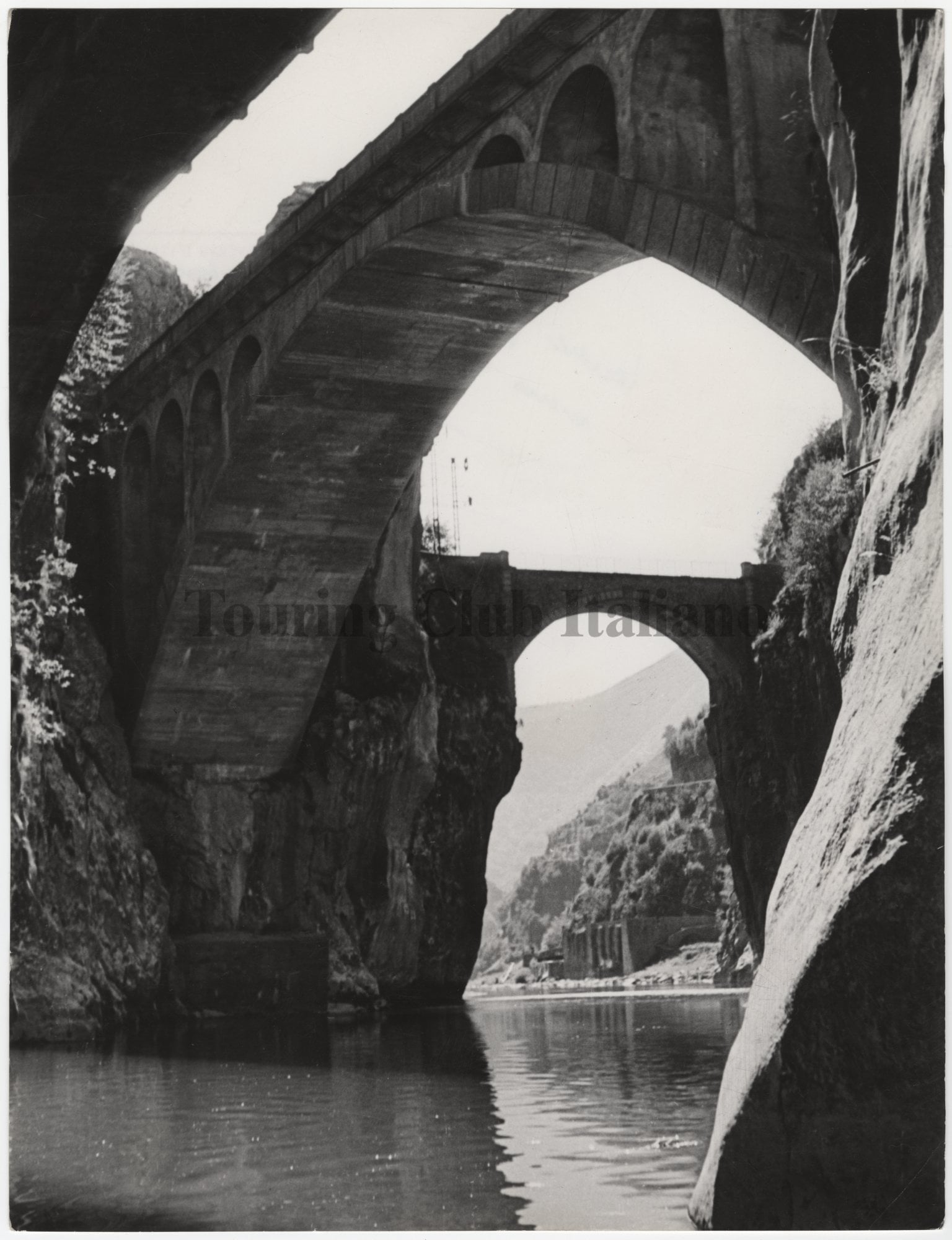 I ponti di Sedrina sul fiume Brembo, 1950
