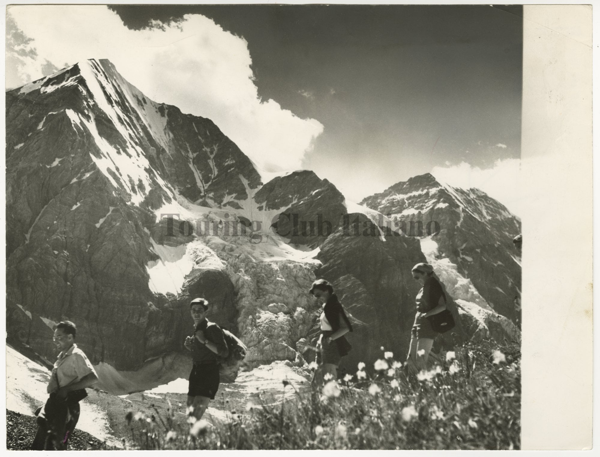 Escursionisti in vista del Gran Zebrù, 1961