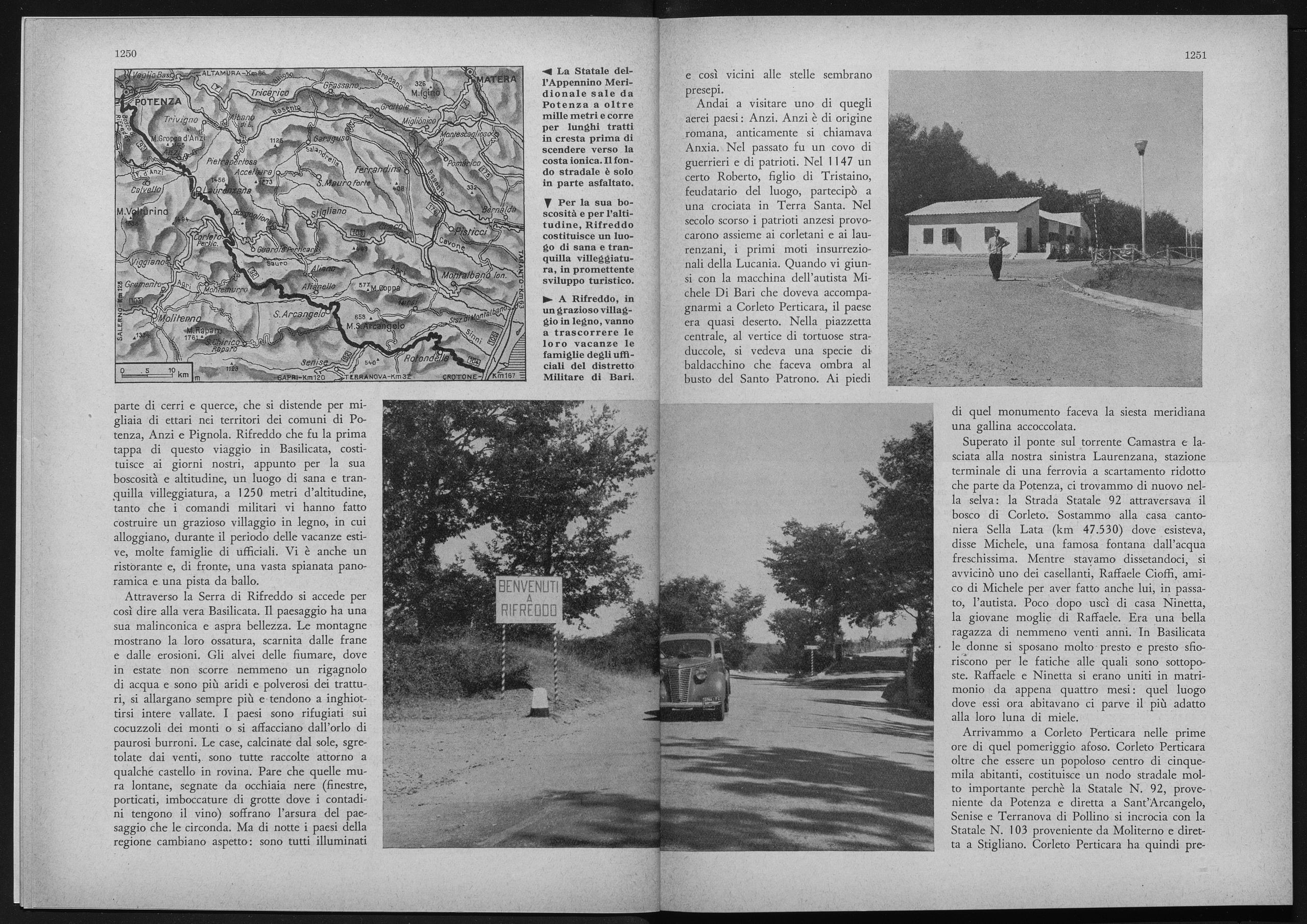 Renato Albanese, Viaggio in Basilicata, Vie d'Italia, ottobre 1956, pp. 1249-1259