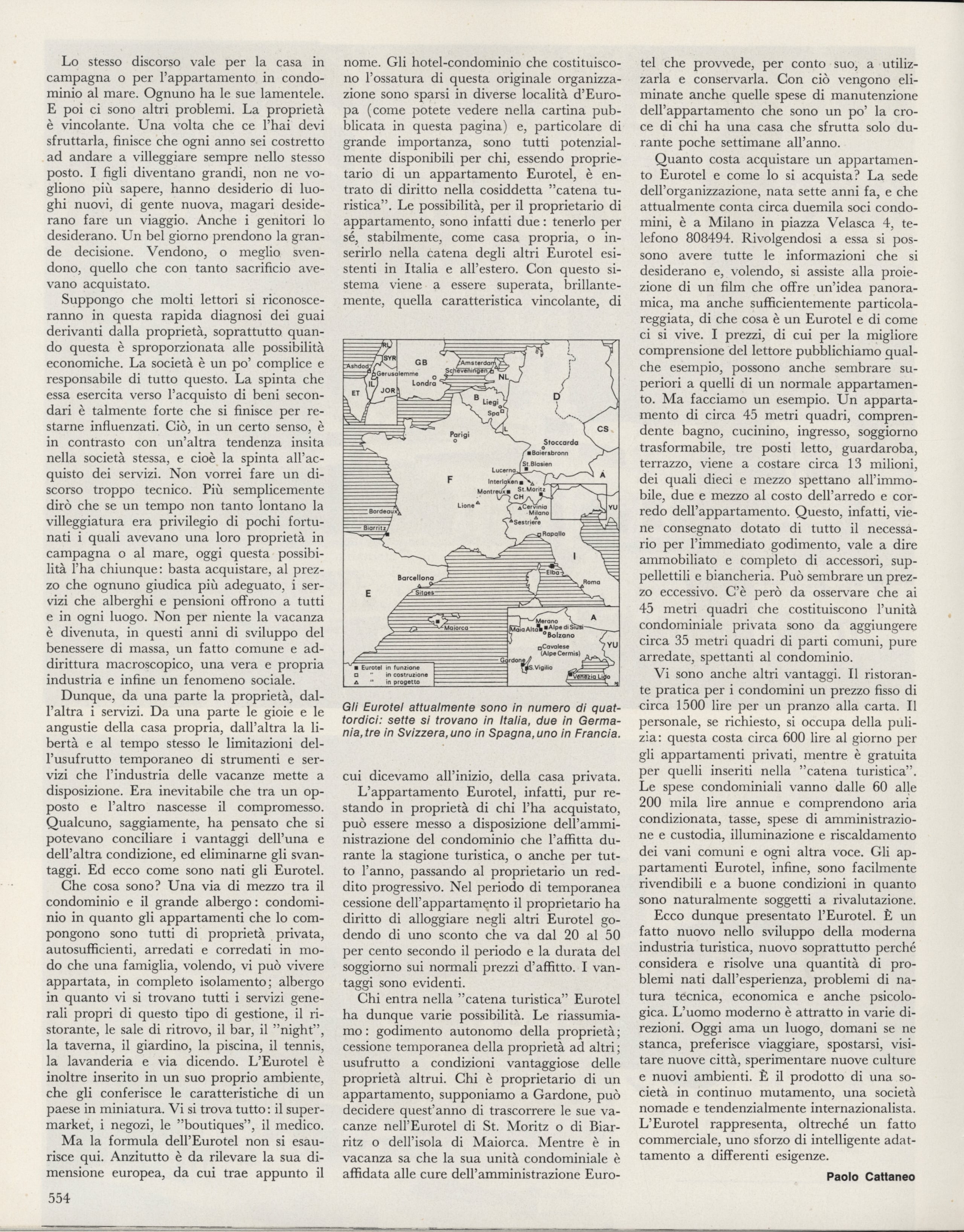 Come avere una casa in ogni parte d'Europa, Le Vie d'Italia e del mondo, giugno 1968, pp. 552-554