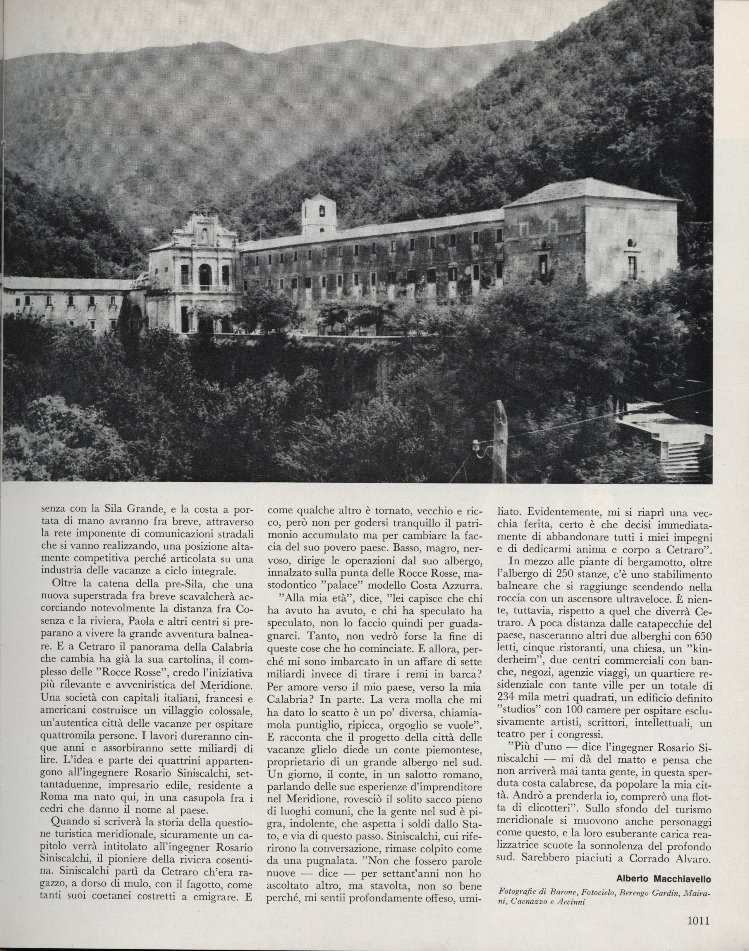 La Calabria è già in orbita, Le Vie d'Italia e del mondo, novembre 1968, pp. 1004-1011