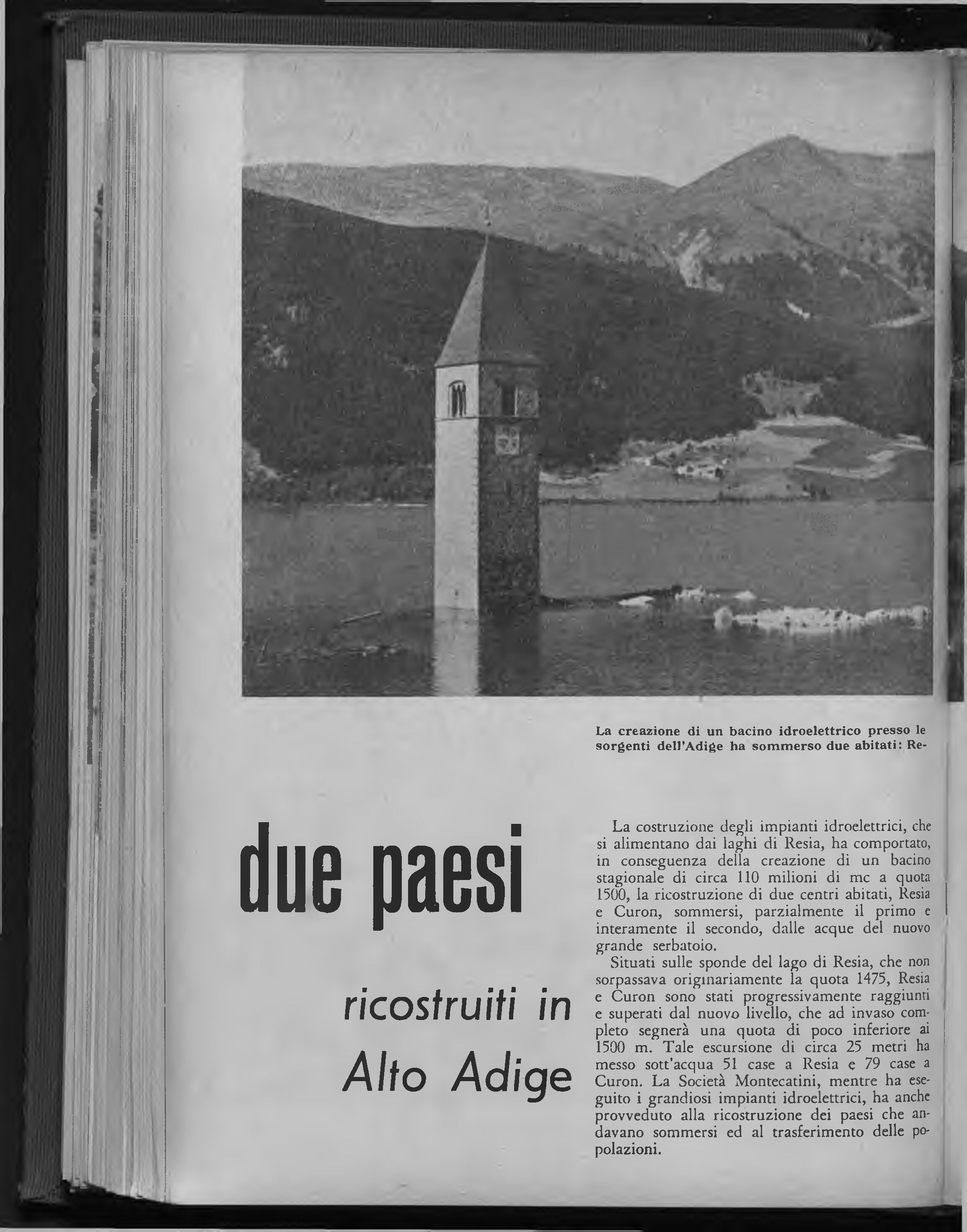 Il reportage pubblicato sulle Vie d'Italia nell'aprile del 1951