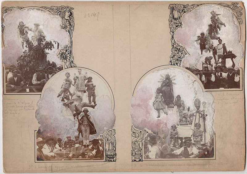 Un esempio di ritocco delle stampe con interventi a tempera, preziosa testimonianza della natura "editoriale" dell'Archivio TCI