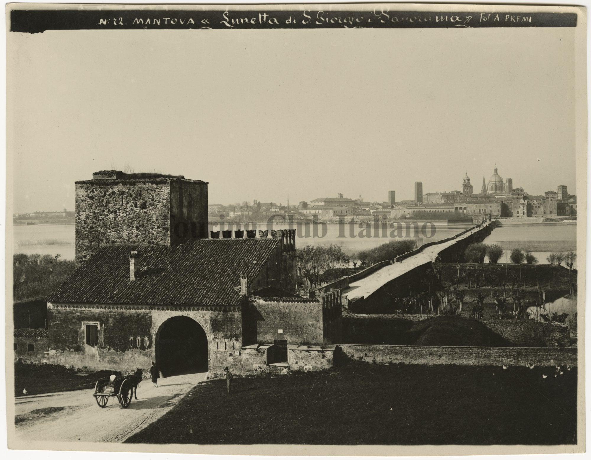 La Rocca della Lunetta e il ponte di San Giorgio a Mantova, 1910